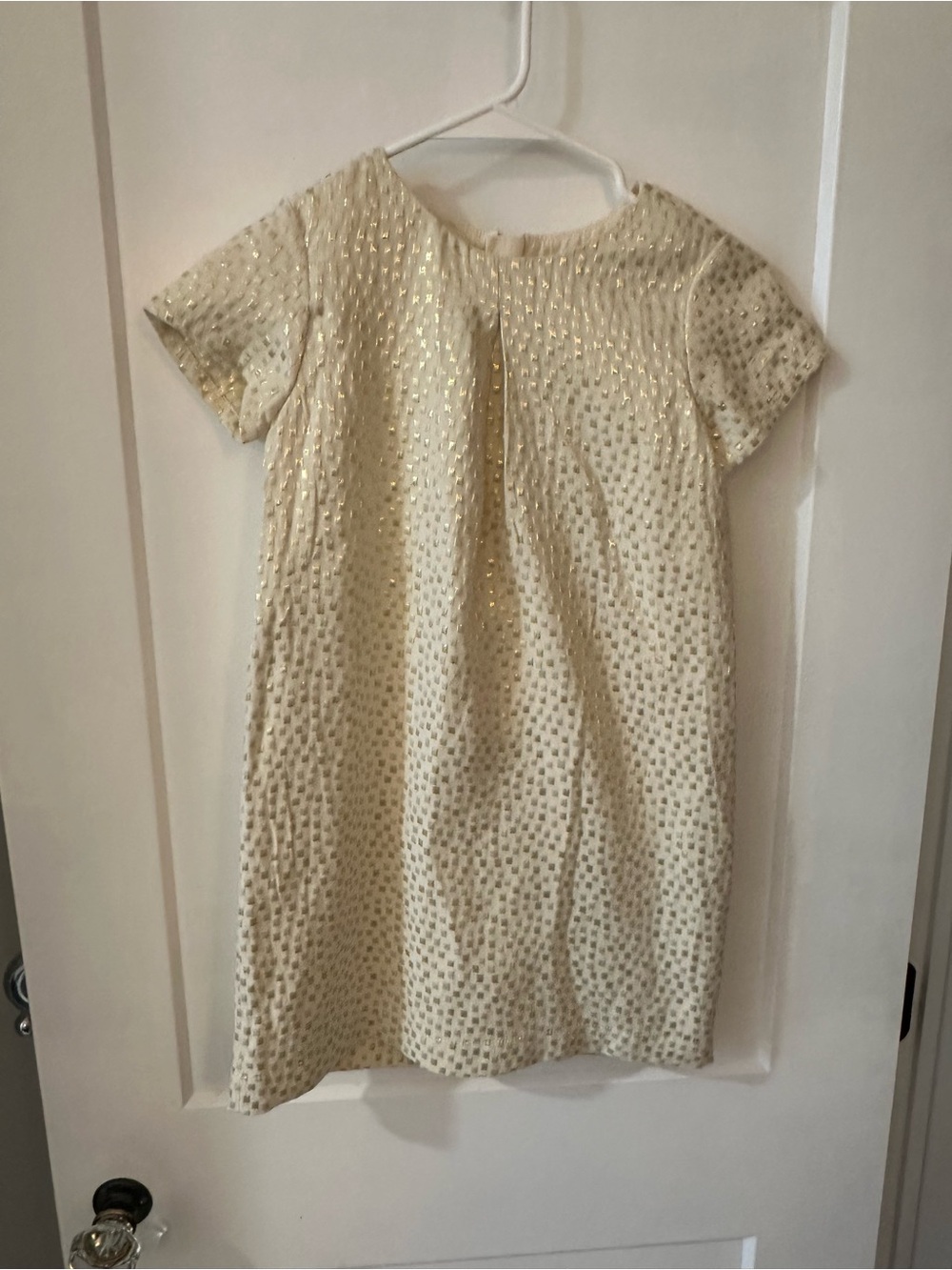 GAP Ivory Dress with Gold Dot Embellishments